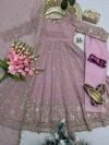 Ssc 722 Heavy Crunchy Silk Embroidery Work Gown With Pant Dupatta